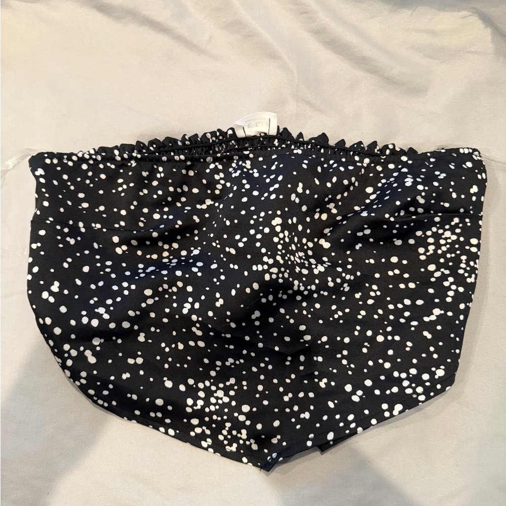 Le Lis Black and White Polka Dot Top